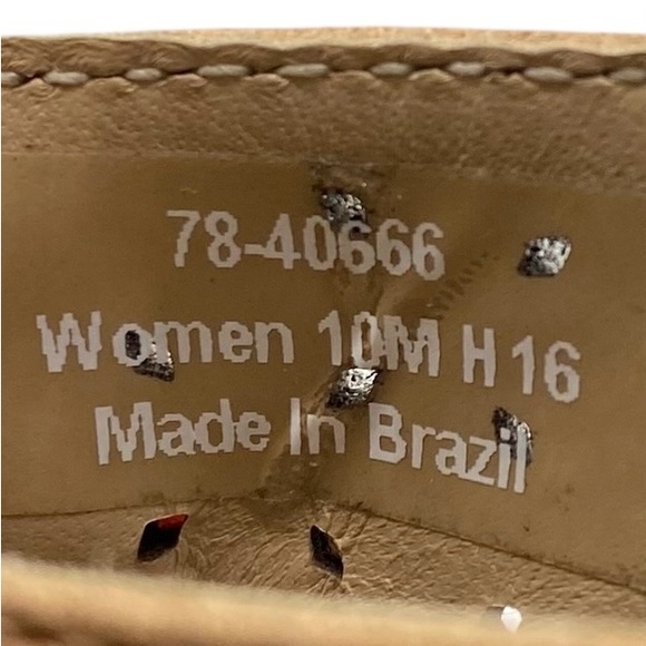 Johnston & Murphy Mandy Leather Wedge Sandals Sz 10 Brown Lace Up Espadrille - Picture 8 of 12